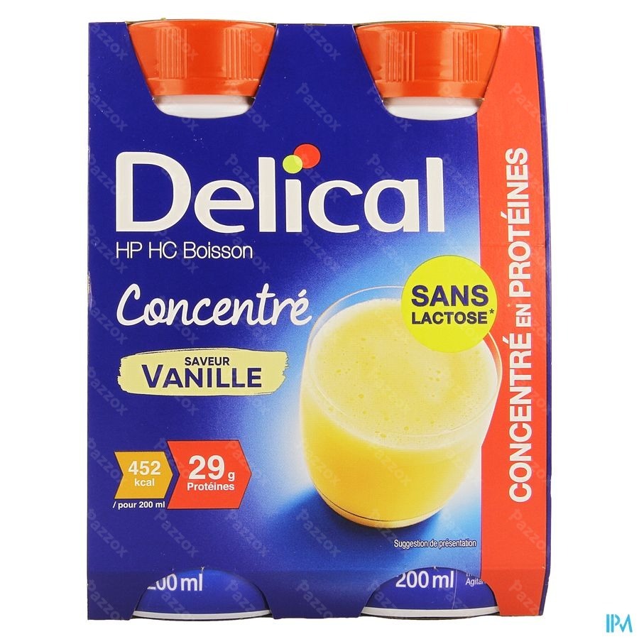 Delical Concentre Vanille 4x200ml