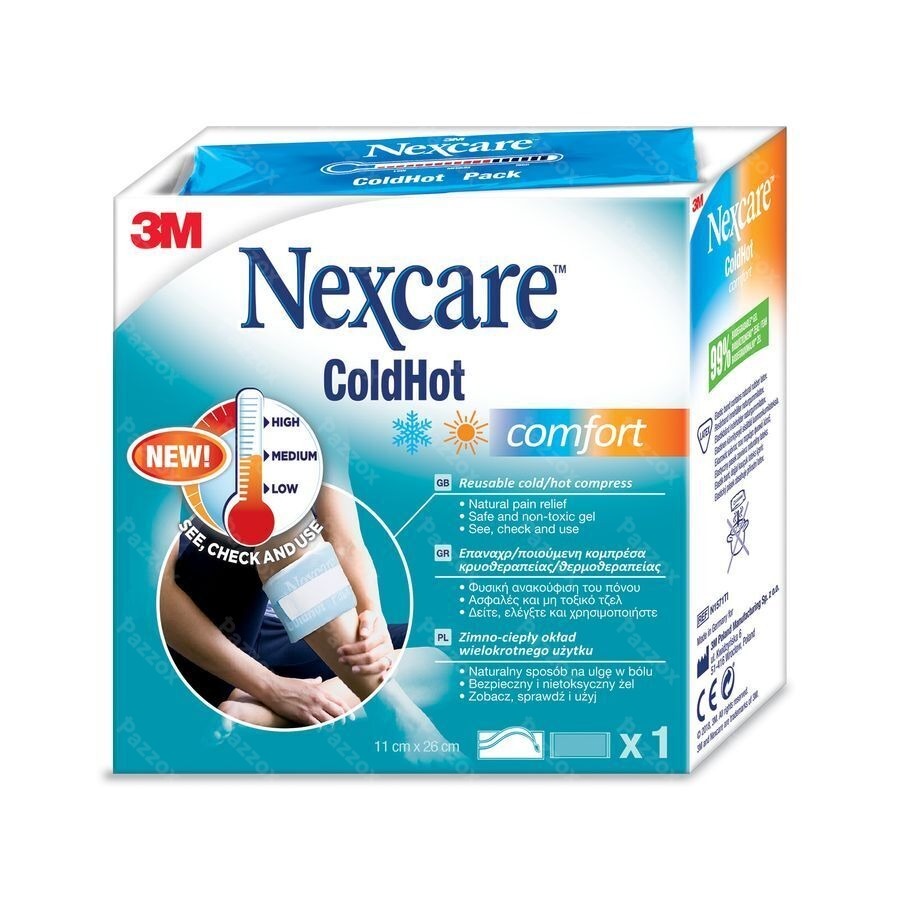 N1571dab Nexcare Coldhot Therapy Pack Comfort Indicateur Zone Température, 260 Mm X 110 Mm