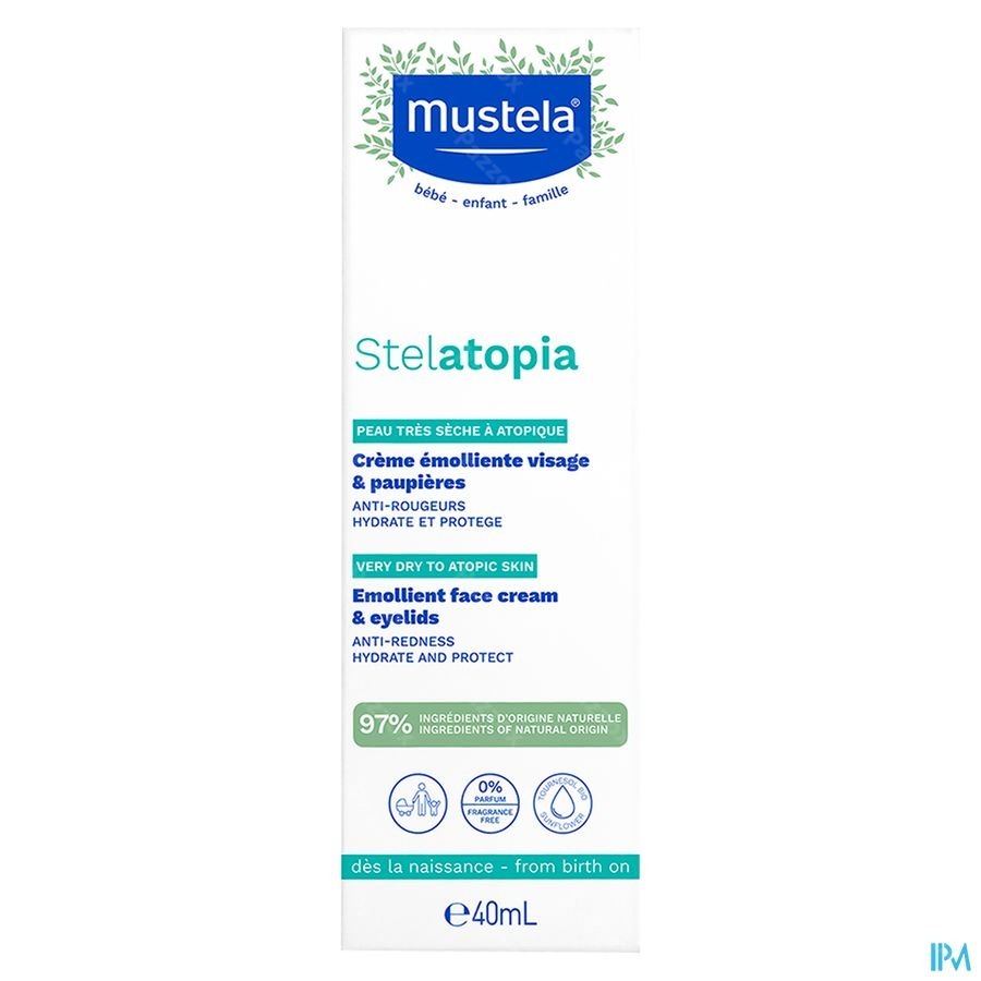 Mustela Stelatopia Creme Emolliente Visage 40ml