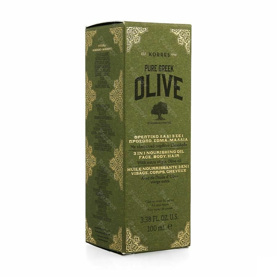 Korres Kf Huile Olive 3en1 Visage Corps Chev.100ml