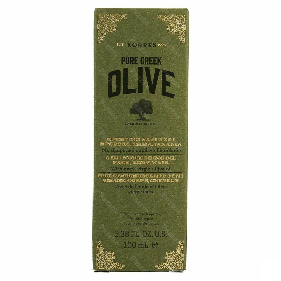 Korres Kf Huile Olive 3en1 Visage Corps Chev.100ml