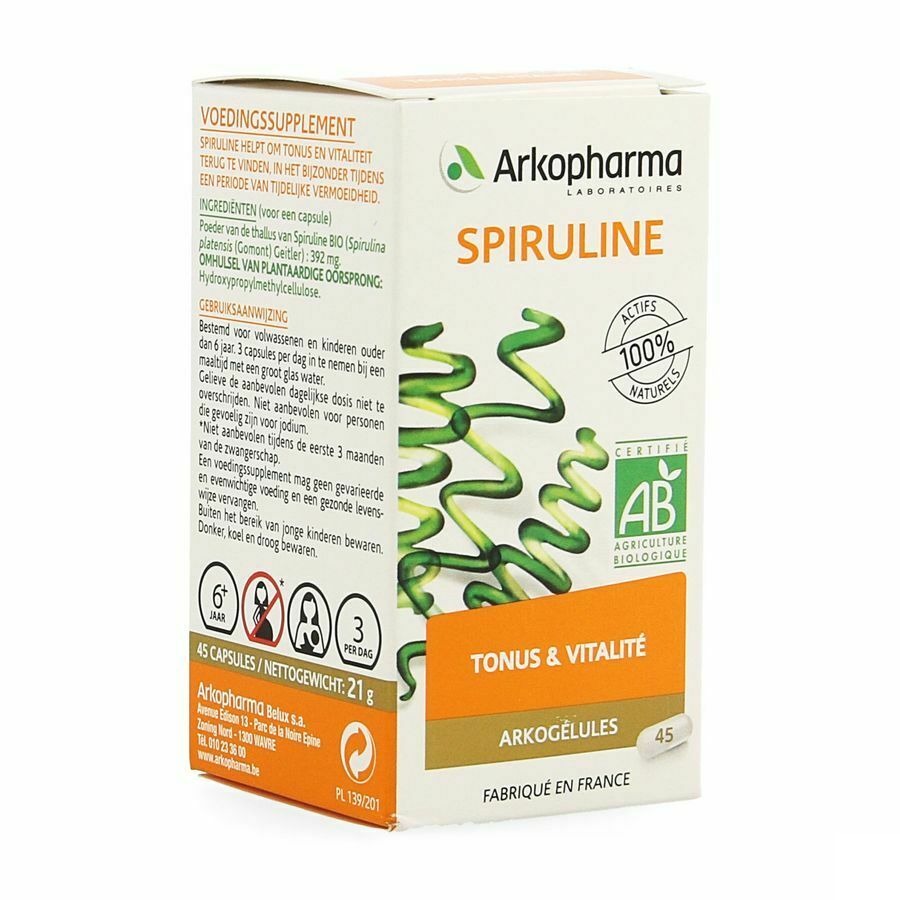 Arkogelules Spiruline Bio Caps 45