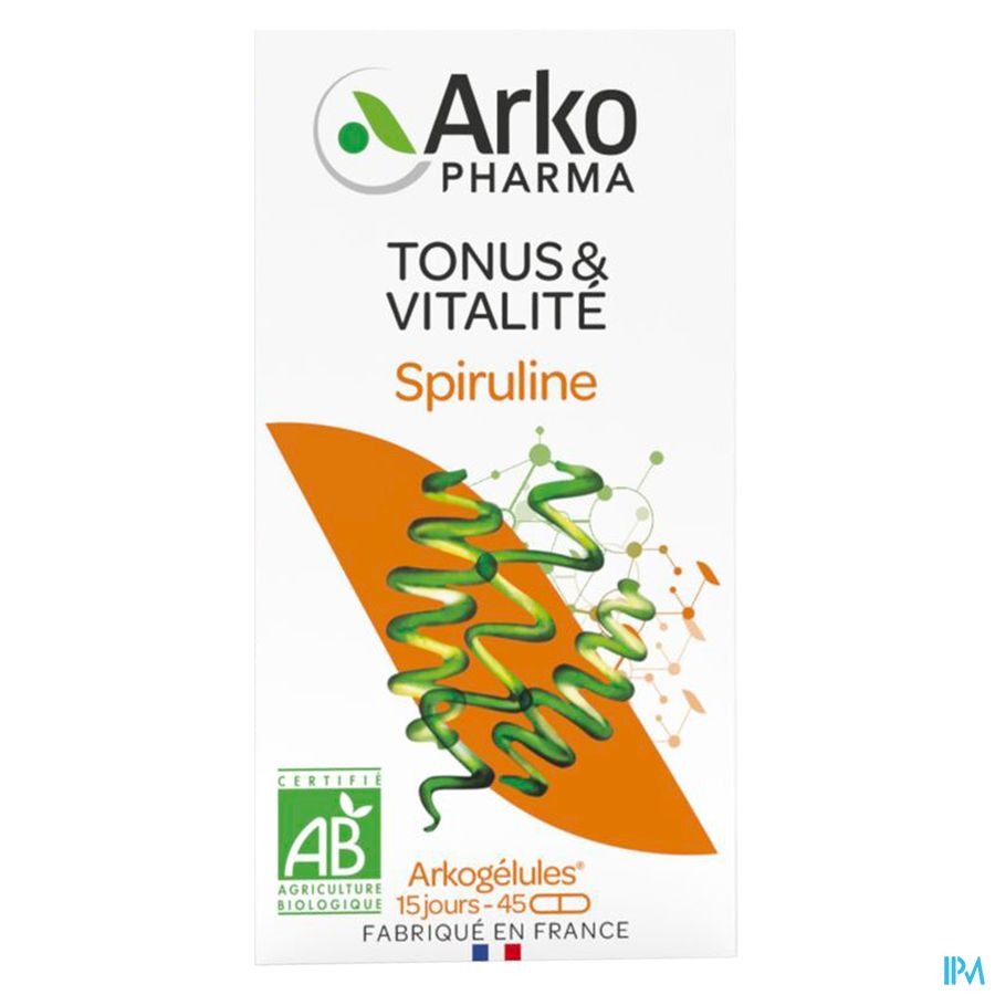 Arkogelules Spiruline Bio Caps 45