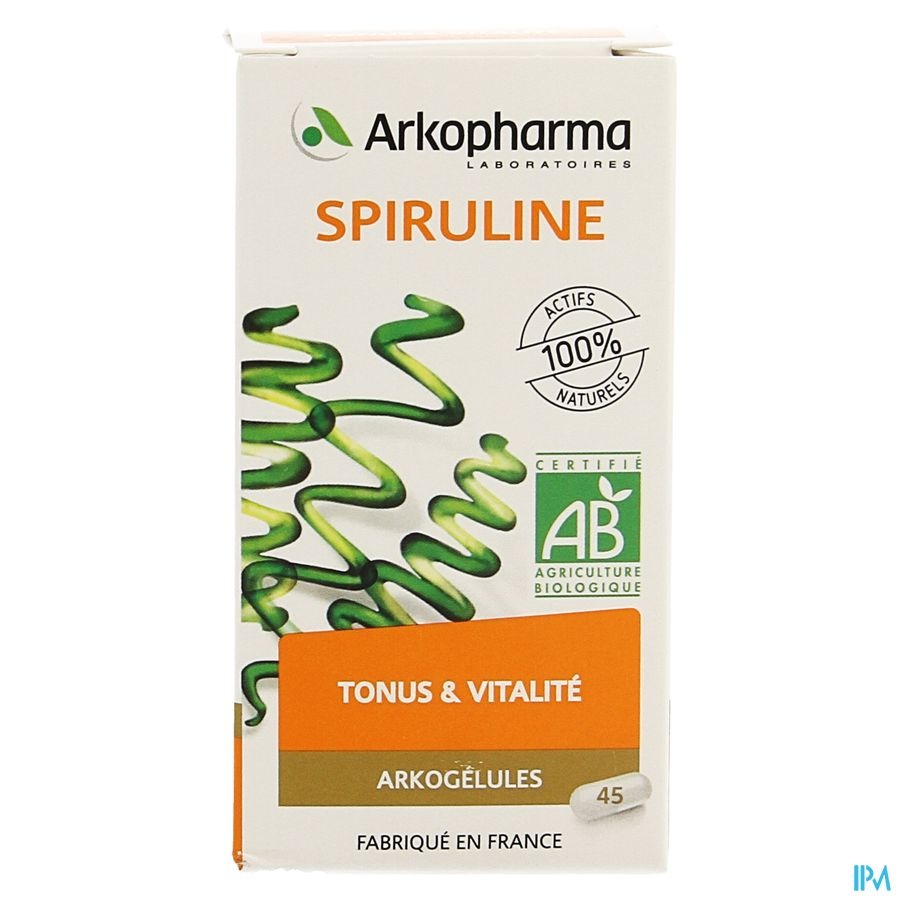 Arkogelules Spiruline Bio Caps 45