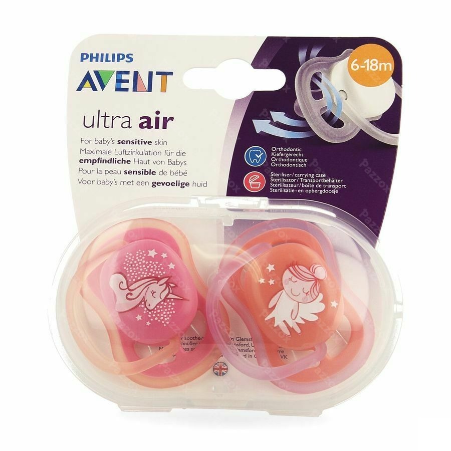 Philips Avent Sucette +6m Air Girl Deco Scf345/22