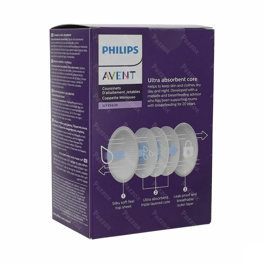 Philips Avent Coussinets Jour/nuit 24 Scf254/24