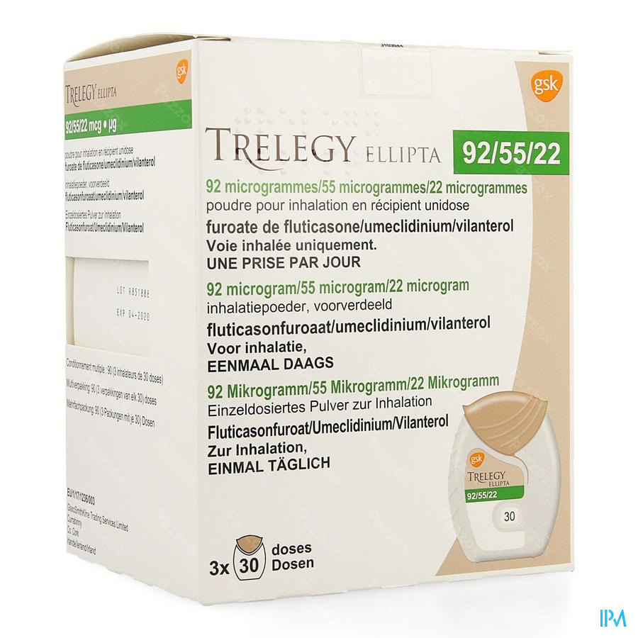 TRELEGY ELLIPTA 90 DOSE 92/55 MCG