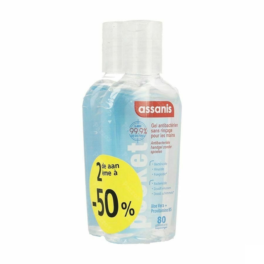 Assanis Pocket Gel Duo 2x80ml 2eme -50%