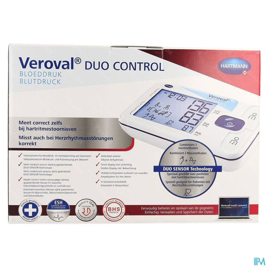 Hartmann Veroval Duo Control Large Tensiomètre De Bras 
