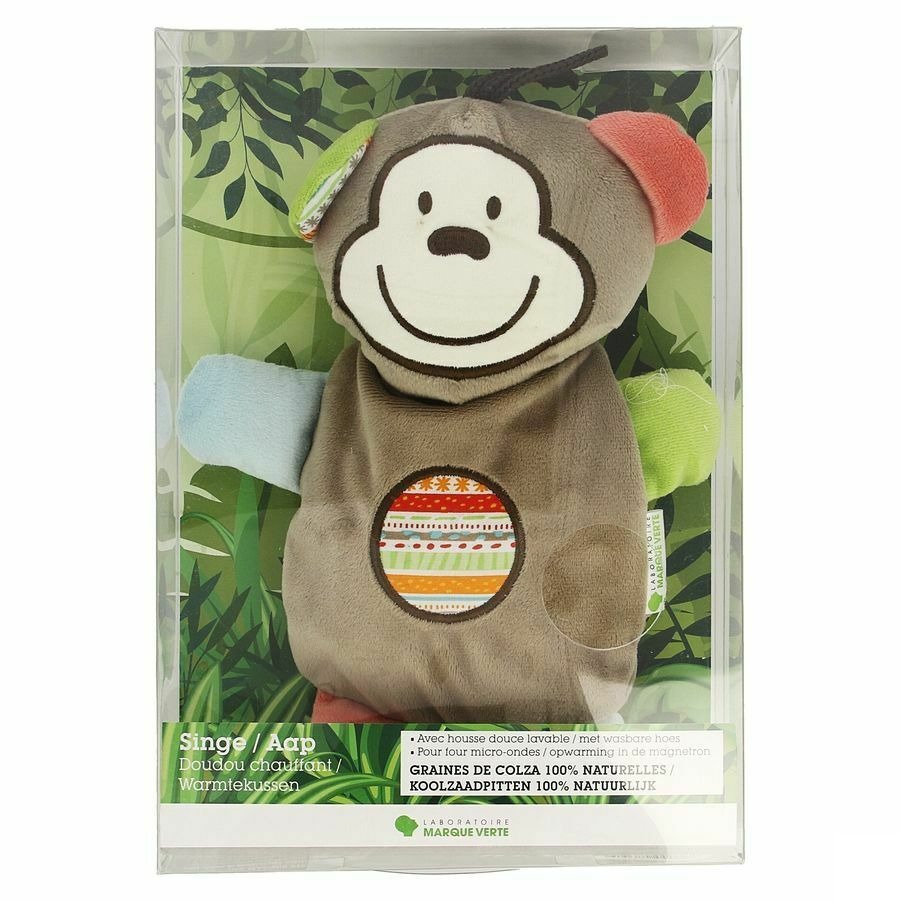 Marque V Doudou Chauffant Singe 22x25cm