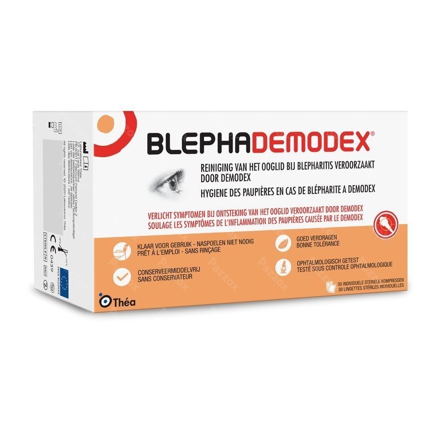Blephademodex Compresse Nettoyante Yeux 30