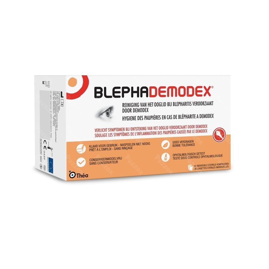 Blephademodex Compresse Nettoyante Yeux 30