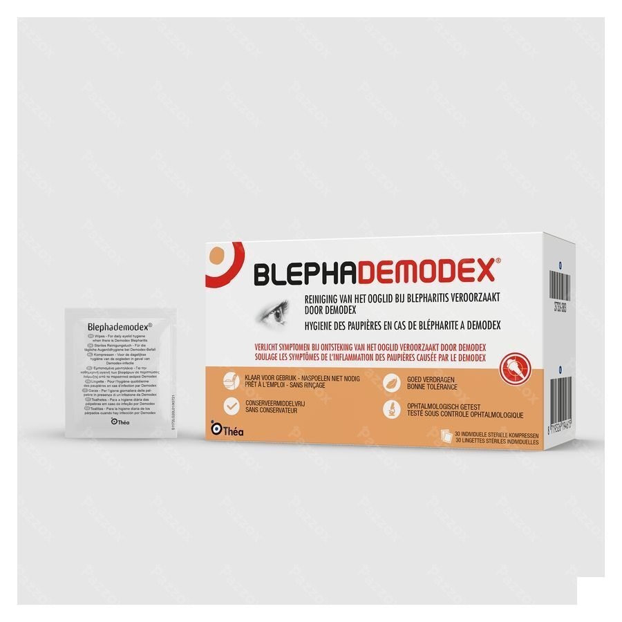 Blephademodex Compresse Nettoyante Yeux 30