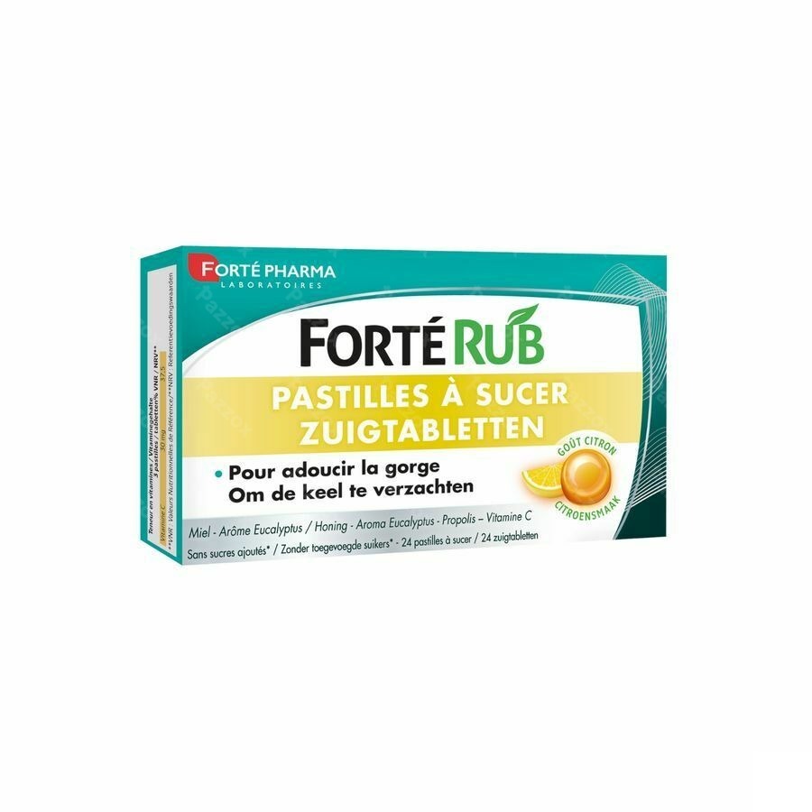 Forté Pharma Forté Rub 24 Pastilles Gorge Citron