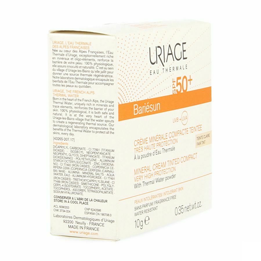 Uriage Bariesun Ip50+ Cr Miner. Comp.clair Pdr 10g