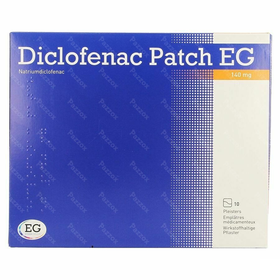 Diclofenac Patch Eg 140mg 10 Emplatres 