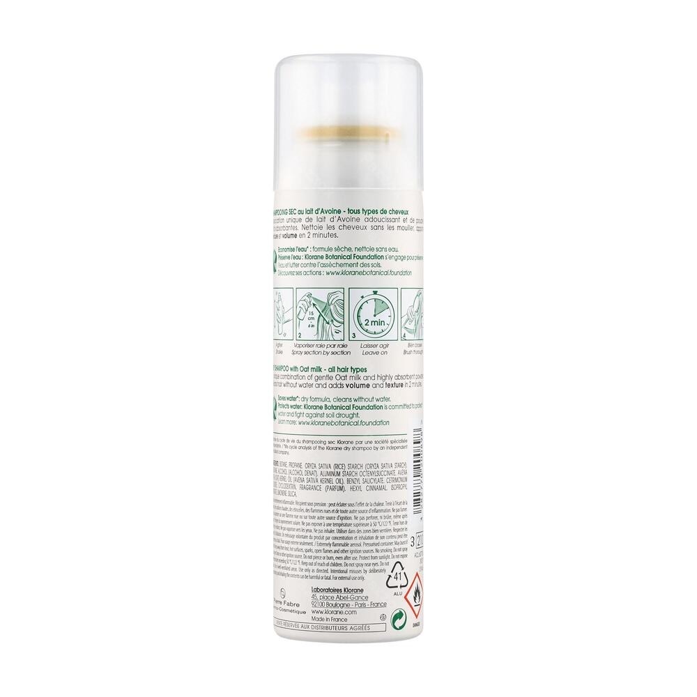 Klorane Shampooing Sec Extra-doux Au Lait D'avoine 150ml