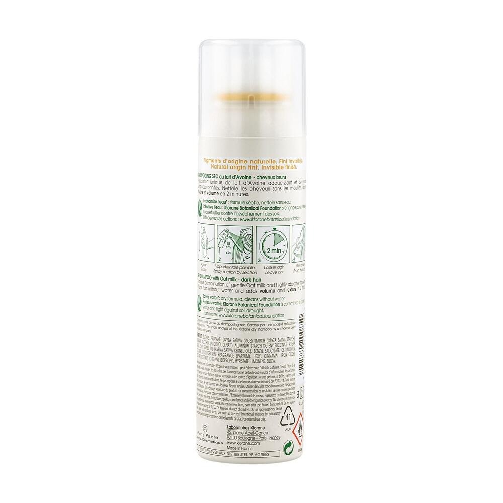 Klorane Shampooing Sec Extra-doux Au Lait D'avoine Teinte 150ml