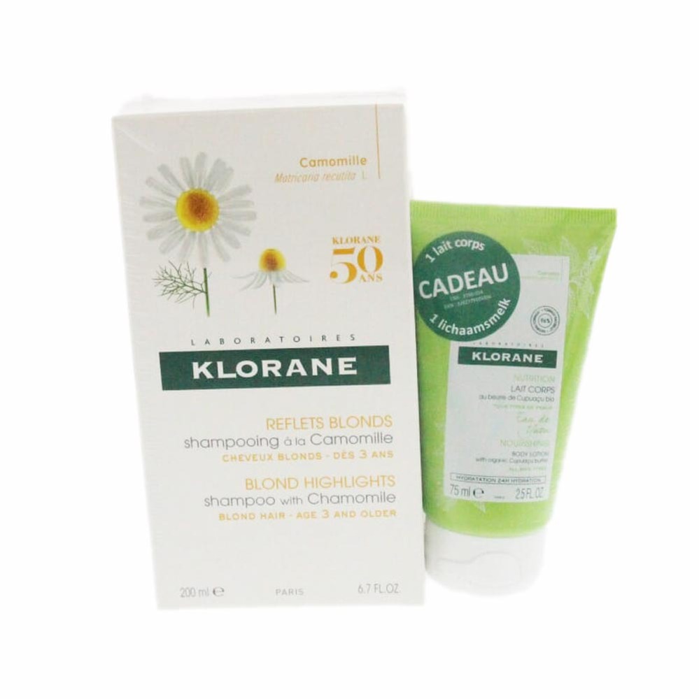 Klorane Shampooing &agrave; La Camomille 200ml + Lait Eau De Yuzu 75ml