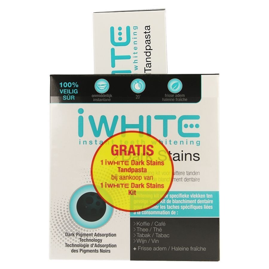 Iwhite Dark Stains Kit + Dentifrice 75ml Gratuit