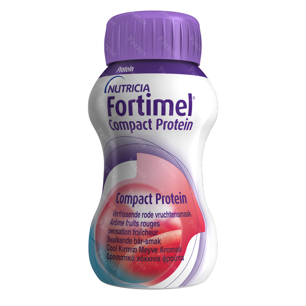 Fortimel Compact Protein Fruits Rouges Sensation Fraicheur Bouteilles 4x125 ml
