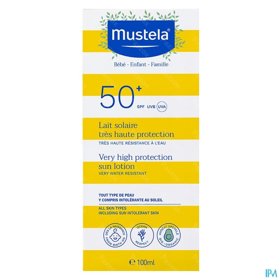 Mustela Lait Solaire Tres Haute Protection SPF50+ 100ml