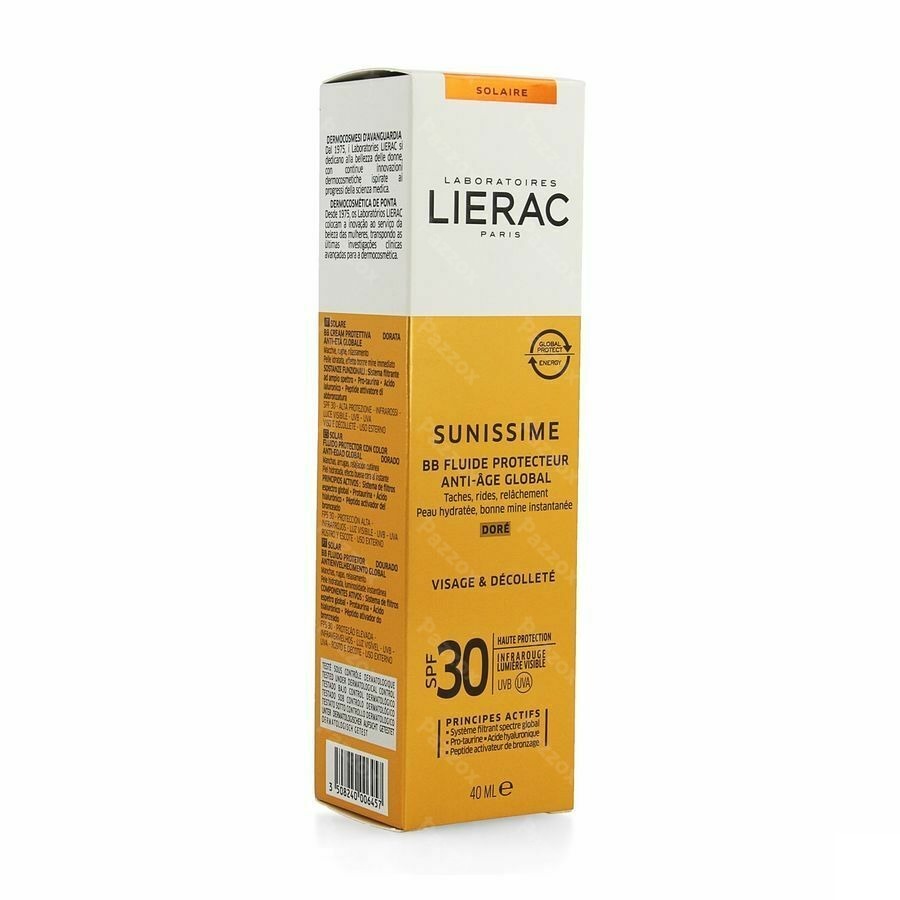 Lierac Sunissime Bb Fluid Dore Visage Ip30 Tb 40ml