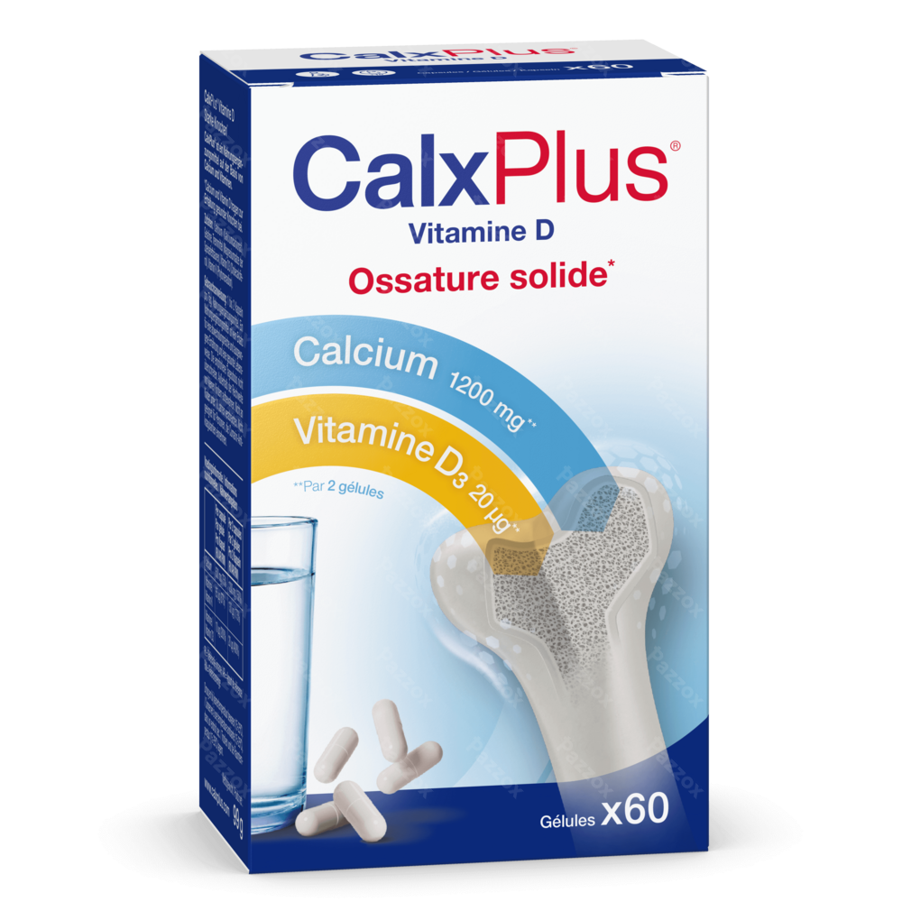 CalxPlus Vitamine D 60 Gélules