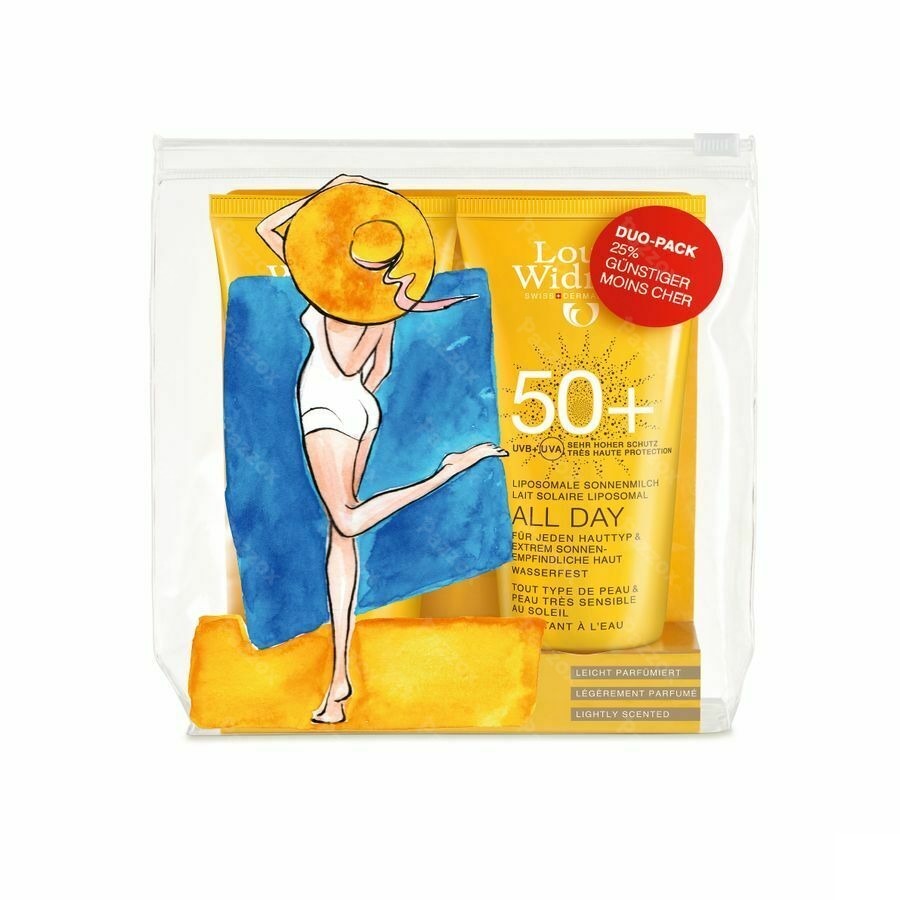 Louis Widmer All Day SPF50+ Avec Parfum Promo 2x100ml