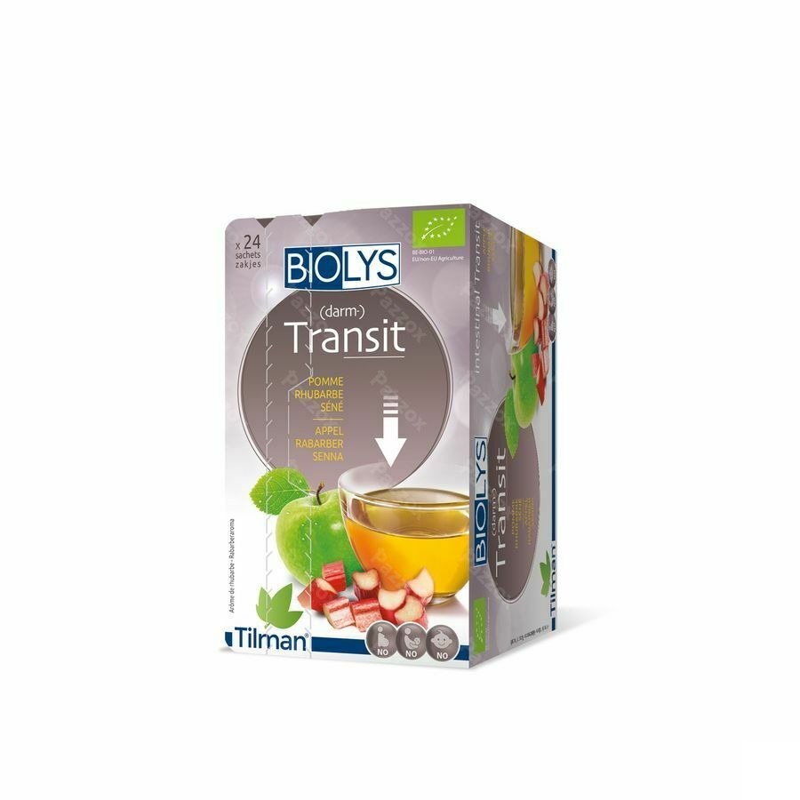 Biolys Pomme Rhubarbe Sene Sach 24