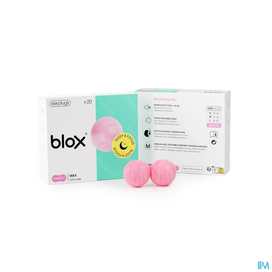Blox Cire Naturelle 10 Paires Bouchons Oreille