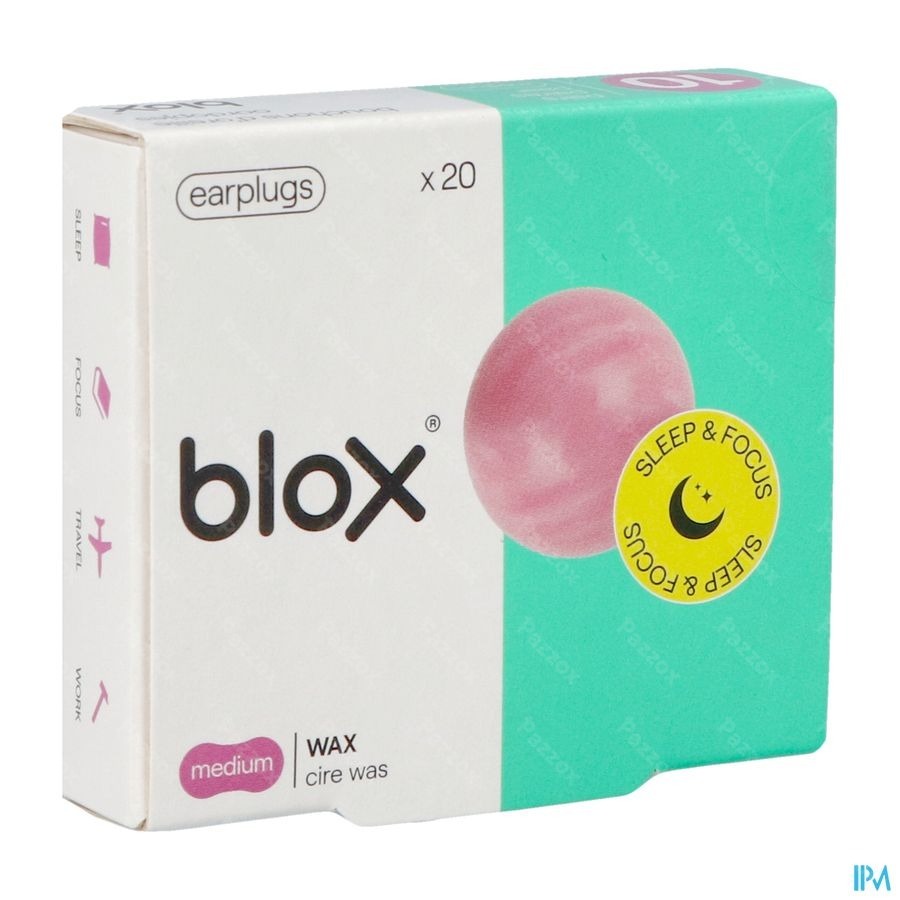 Blox Cire Naturelle 10 Paires Bouchons Oreille