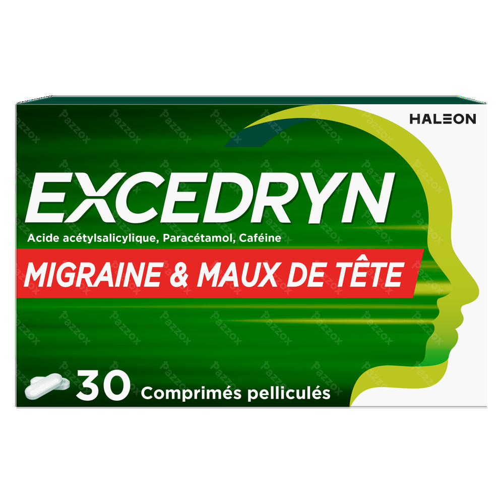 Excedryn Migraine et Meux de Tête 30 Comprimés