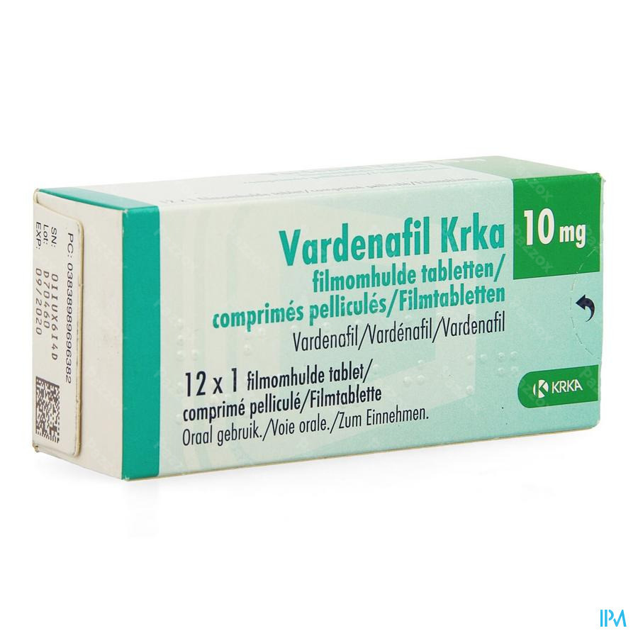 Vardenafil Krka 10mg Comp Pell 12 X 10mg