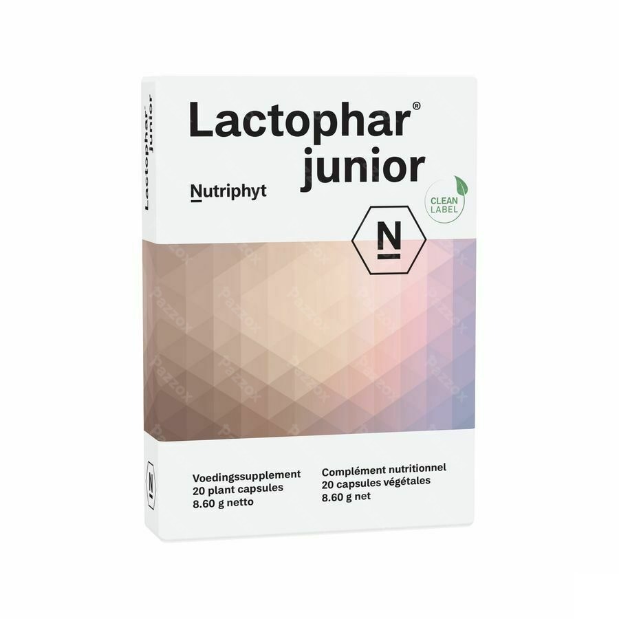 Nutriphyt Lactophar Junior 20 Gélules