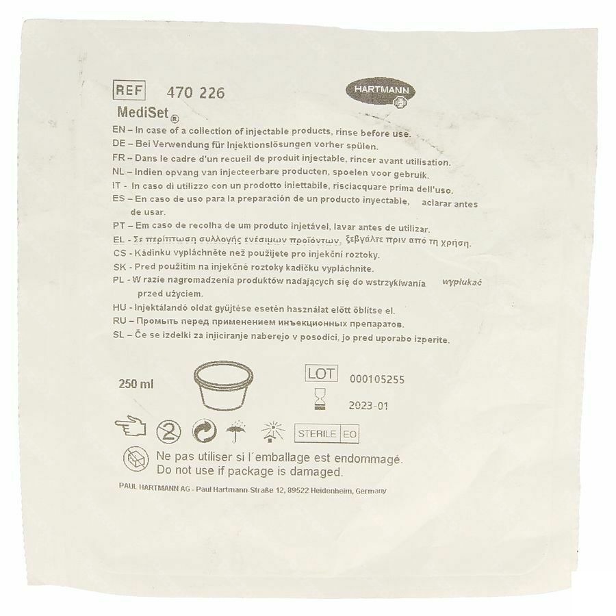 Cupule 250ml 1 P/s