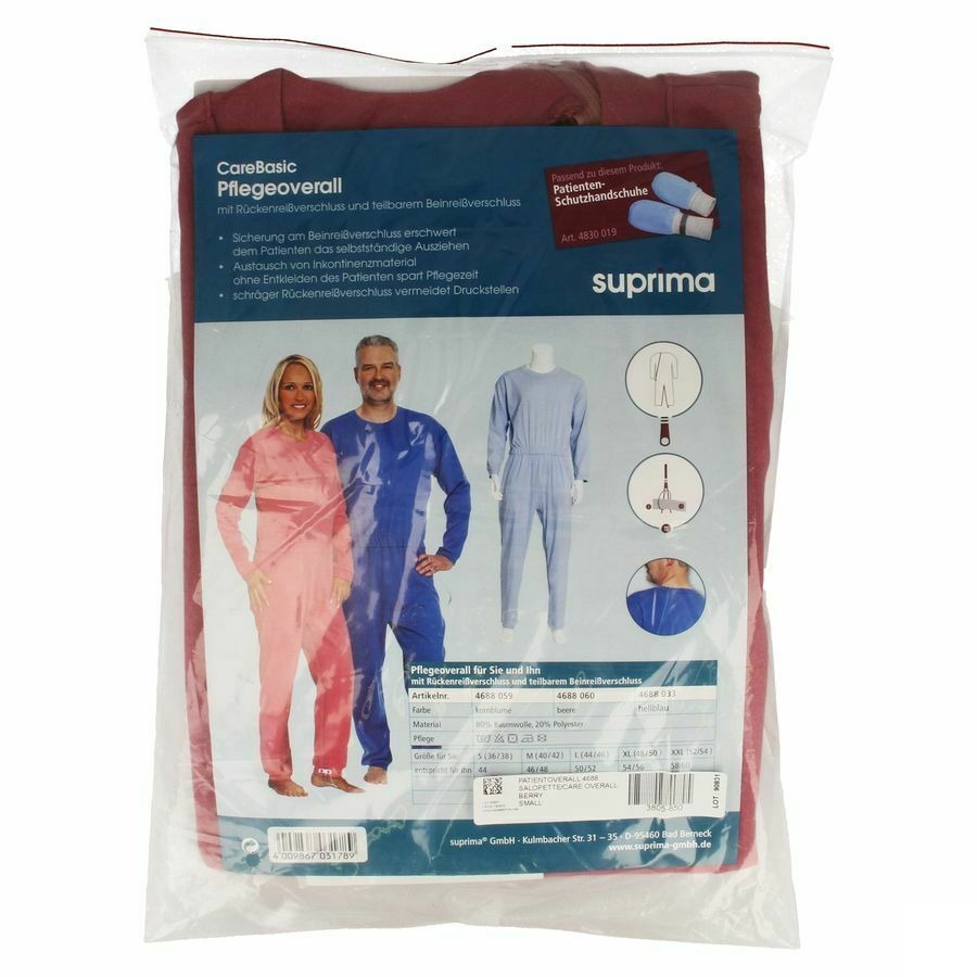 Suprima 4688 Salopette Ferm. Eclair Homard S