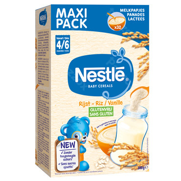 Nestle Baby Cereals Riz-Vanille Céréales Sans Gluten Bébé 6+ Mois 500g