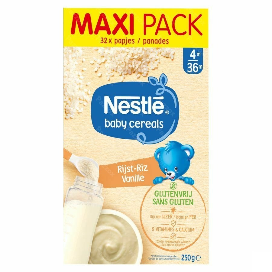 Nestle Baby Cereals Riz-Vanille Céréales Sans Gluten Bébé 6+ Mois 500g
