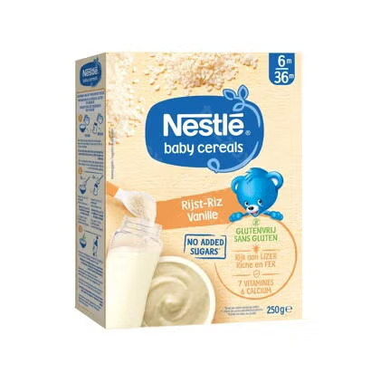 Nestle Baby Cereals Riz-Vanille Céréales Sans Gluten Bébé 6+ Mois 250g