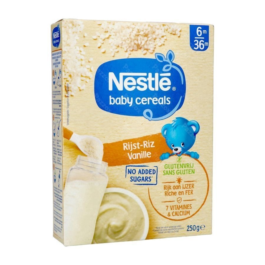 Nestle Baby Cereals Riz-Vanille Céréales Sans Gluten Bébé 6+ Mois 250g