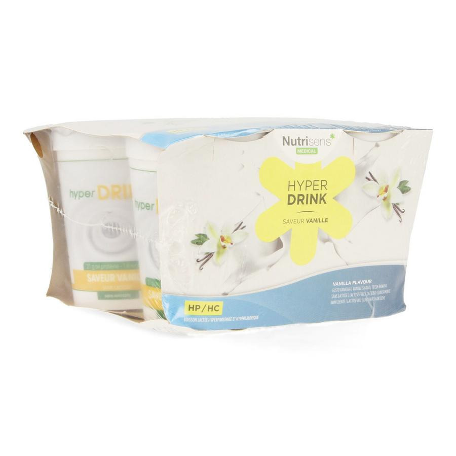 Hyperdrink Vanille S/lactose Pack 4x200ml