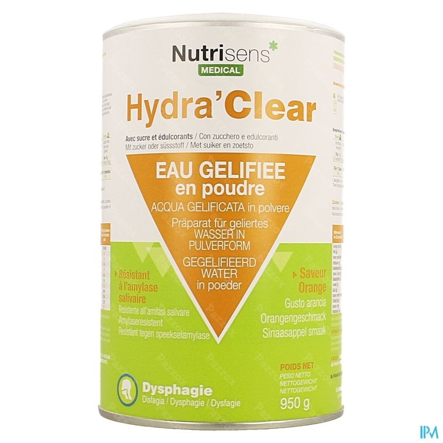 Hydra Clear Sucre Edulcorants Orange 950g