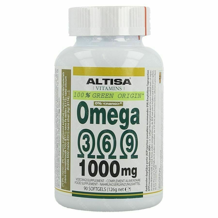 Altisa Omega 3 6 9 Vegetal 1000mg Softgels 90