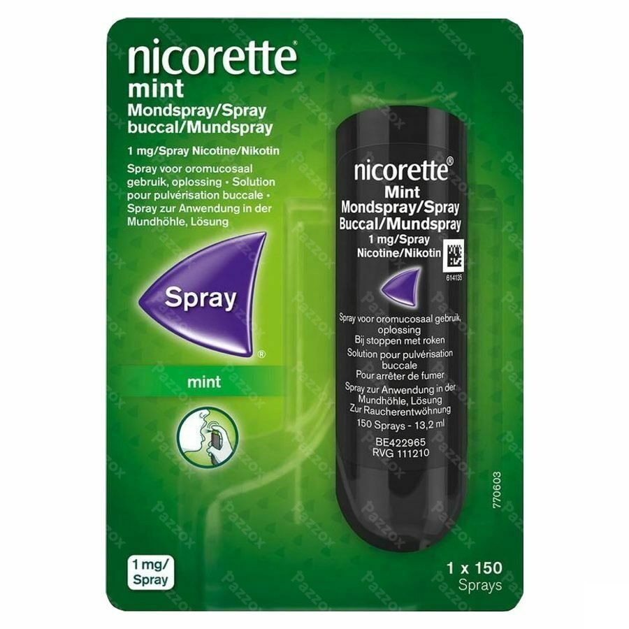 Nicorette Mint 1mg Spray Buccal S/sucre 150