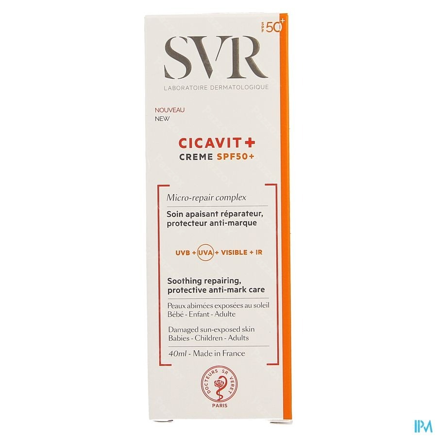 SVR Cicavit+ Creme SPF50+ Tube 40ml