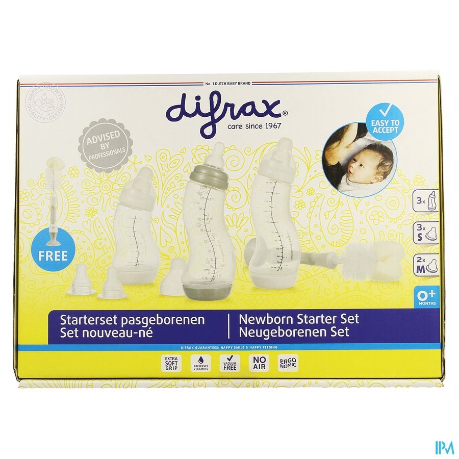 Difrax Set Nouveau-ne Brosse Biberon Neutre