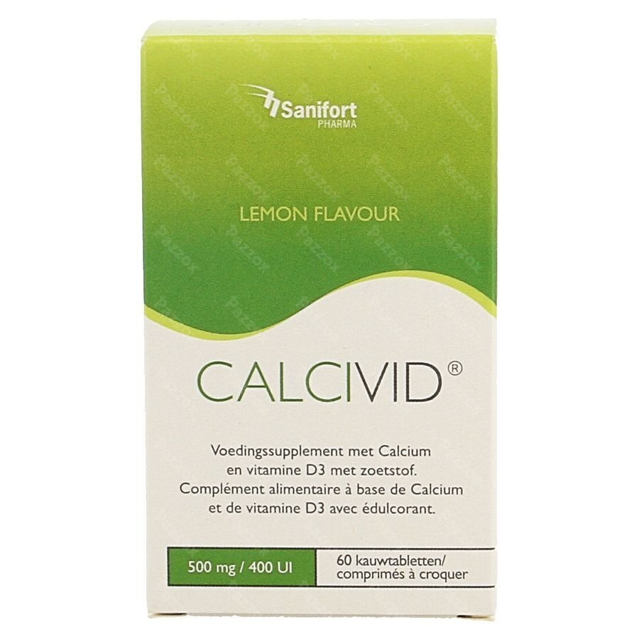 Calcivid 500mg/400ie Lemon Chew 60