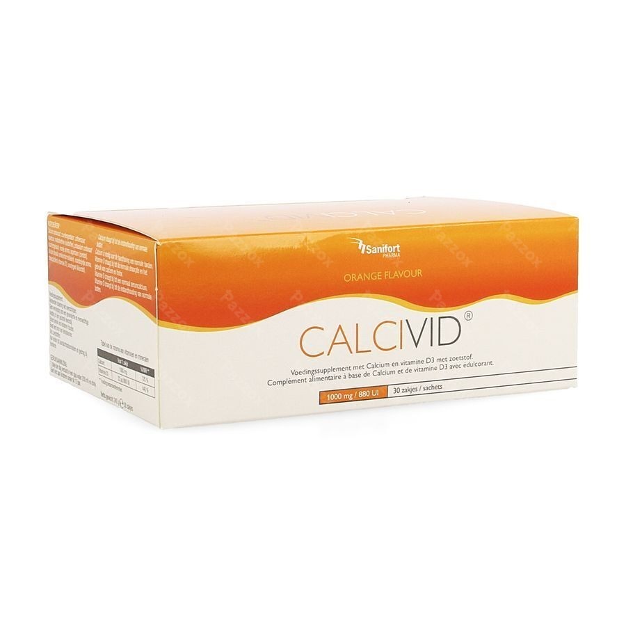 Calcivid 1000mg/880ie Orange Sach 30