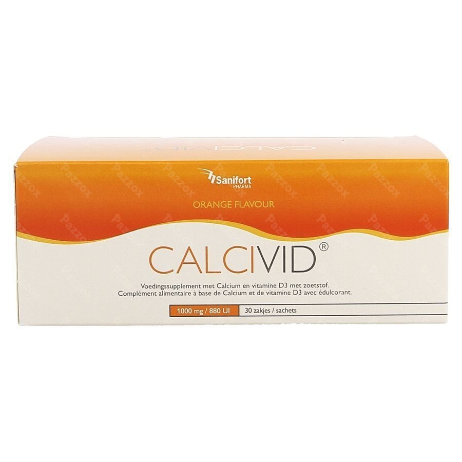 Calcivid 1000mg/880ie Orange Sach 30